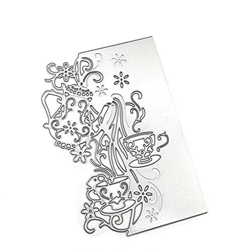 Pffiocix Stanzschablonen für Scrapbooking, Motiv: Tasse, Blume, Karbonstahl, Stanzformen für Scrapbooking, Kartenherstellung Pffiocix Stanzschablonen für Scrapbooking, Motiv: Tasse, Blume, Karbonstahl, Stanzformen für Scrapbooking, Kartenherstellung von Pffiocix