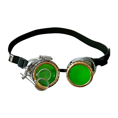 Pffiocix Verbesserte Steampunk-Brille, Schweißen, Gothic, Cosplay, Vintage, Rustikal, RaveParty, Kostüm für Damen Pffiocix Verbesserte Steampunk-Brille, Schweißen, Gothic, Cosplay, Vintage, Rustikal, RaveParty, Kostüm für Damen von Pffiocix