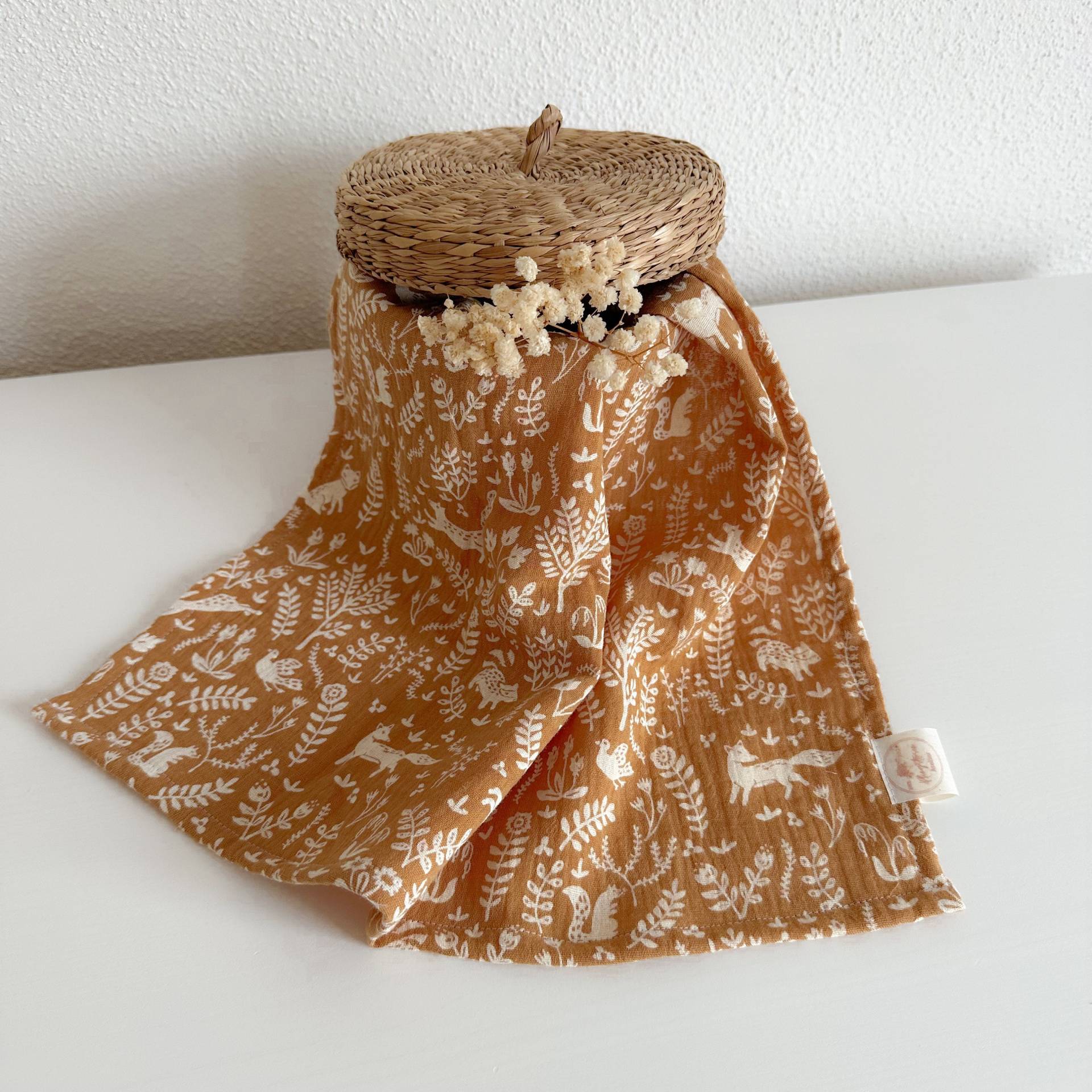 Spucktuch Aus Musselin | Mulltuch Einlagig Handmade Babygeschenk Waldtiere Tiere Wald Geschenk Zur Geburt Spucktuch Aus Musselin | Mulltuch Einlagig Handmade Babygeschenk Waldtiere Tiere Wald Geschenk Zur Geburt von Pfingstrosenatelier