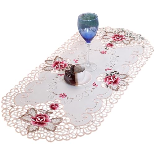 Blumentischdecke mit dekorativer Ausstattung, 15.75 x 31.5 Tischtuch Rechtecktisch, Polyester rechteckiges Tuch für Tee, TV -Bank, Blumen -Tischdecke Blumentischdecke mit dekorativer Ausstattung, 15.75 x 31.5 Tischtuch Rechtecktisch, Polyester rechteckiges Tuch für Tee, TV -Bank, Blumen -Tischdecke von Pfjsseey