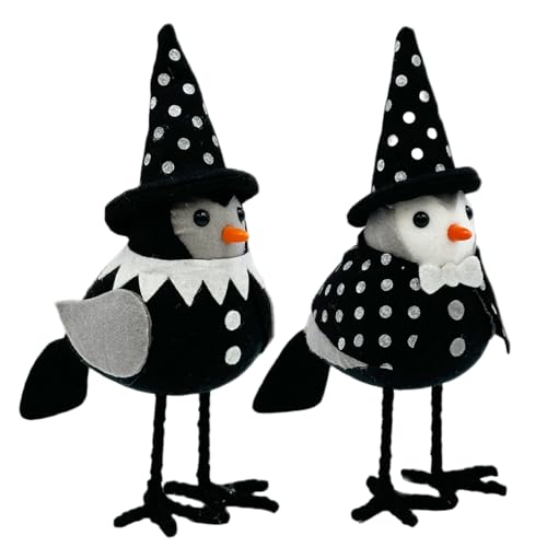 Pfjsseey 2pcs Halloween Tischdekorationen Vogelfiguren mit spitzem Hut niedlich Pfjsseey 2pcs Halloween Tischdekorationen Vogelfiguren mit spitzem Hut niedlich von Pfjsseey