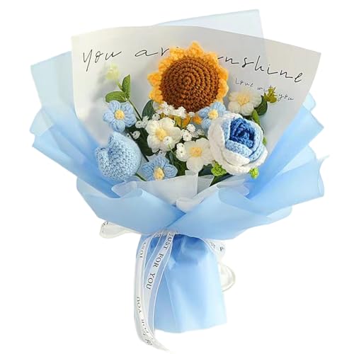 Pfjsseey Häkelblumenstrauß, lebensechter Sonnenblumen Rose Häkelblumen mit Licht und Geschenktüte, gestrickte Blumen für den Abschluss Valentinstag Geburtstagsgeburtstag Geschenke Pfjsseey Häkelblumenstrauß, lebensechter Sonnenblumen Rose Häkelblumen mit Licht und Geschenktüte, gestrickte Blumen für den Abschluss Valentinstag Geburtstagsgeburtstag Geschenke von Pfjsseey
