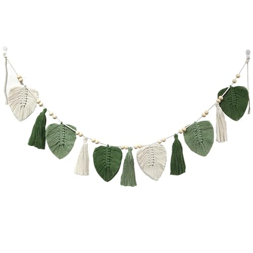 Pfjsseey Makrame Wand hängende Blattform 59 Zoll Boho Wandkunst mit Quasten gewebtes Baumwollseil Makramedekor für Zuhause, Hotel, Restaurant, Hochzeitsblatt Hanging Pfjsseey Makrame Wand hängende Blattform 59 Zoll Boho Wandkunst mit Quasten gewebtes Baumwollseil Makramedekor für Zuhause, Hotel, Restaurant, Hochzeitsblatt Hanging von Pfjsseey