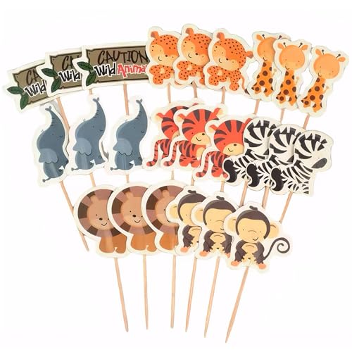 Tierkuchen -Topper, 96pcs 8 Stile Babyparty Cupcake Topper, Doppelseite Animal Cupcake, für Geburtstagsfeier Hochzeit Jubiläum Vorräte Kuchen Tierkuchen -Topper, 96pcs 8 Stile Babyparty Cupcake Topper, Doppelseite Animal Cupcake, für Geburtstagsfeier Hochzeit Jubiläum Vorräte Kuchen von Pfjsseey