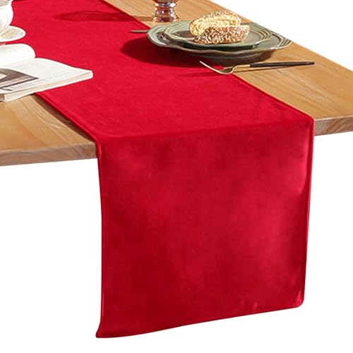 Tischläufer 13x71in minimalistischer roter Tischläufer Polyester für waschbare Wiederverwendbare zum Essen, TV -Bank, Tee Rot Tischläufer 13x71in minimalistischer roter Tischläufer Polyester für waschbare Wiederverwendbare zum Essen, TV -Bank, Tee Rot von Pfjsseey