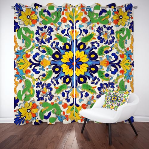 Bunte Chrysantheme Luxuriöse Ösenvorhang, Blumenmuster Floral Gardinen Thermovorhang, Pastoral Blumen Vorhang Verdunklungsvorhänge 2er Set für Kinderzimmer Schlafzimmer, H245 x B140 cm Bunte Chrysantheme Luxuriöse Ösenvorhang, Blumenmuster Floral Gardinen Thermovorhang, Pastoral Blumen Vorhang Verdunklungsvorhänge 2er Set für Kinderzimmer Schlafzimmer, H245 x B140 cm von Pggong