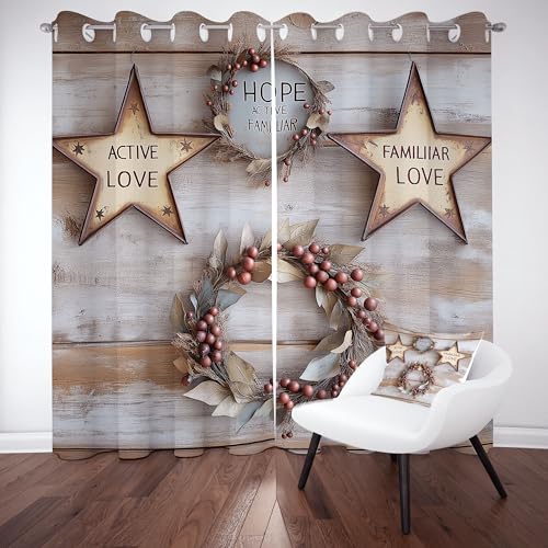Pggong 3D Pentagramm Muster Ösenvorhang, Holzmaserung Sterne Blatter Gardinen Thermovorhang, Geometrisch Vintage Vorhang Verdunklungsvorhänge 2er Set für Kinderzimmer Schlafzimmer, H245 x B140 cm Pggong 3D Pentagramm Muster Ösenvorhang, Holzmaserung Sterne Blatter Gardinen Thermovorhang, Geometrisch Vintage Vorhang Verdunklungsvorhänge 2er Set für Kinderzimmer Schlafzimmer, H245 x B140 cm von Pggong
