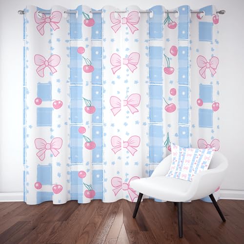 Pggong Fliege Kirschemuster Ösenvorhang, Karikatur Frucht Gardinen Thermovorhang, Kinder Mädchen Raumdekor Vorhang Verdunklungsvorhänge 2er Set für Kinderzimmer Schlafzimmer, H183 x B117 cm Pggong Fliege Kirschemuster Ösenvorhang, Karikatur Frucht Gardinen Thermovorhang, Kinder Mädchen Raumdekor Vorhang Verdunklungsvorhänge 2er Set für Kinderzimmer Schlafzimmer, H183 x B117 cm von Pggong