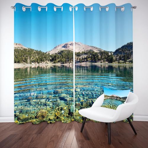 Pggong Natur Landschaft See Himmel Ösenvorhang, Jungle Wildpflanze Gardinen Thermovorhang, Gebirge Wald Vorhang Verdunklungsvorhänge 2er Set für Kinderzimmer Schlafzimmer, H245 x B140 cm Pggong Natur Landschaft See Himmel Ösenvorhang, Jungle Wildpflanze Gardinen Thermovorhang, Gebirge Wald Vorhang Verdunklungsvorhänge 2er Set für Kinderzimmer Schlafzimmer, H245 x B140 cm von Pggong