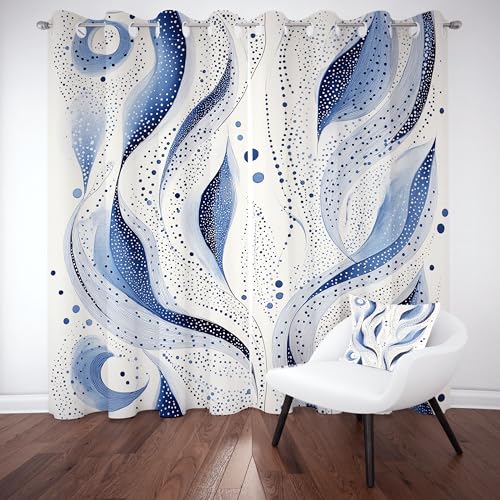 Pggong Polka Dot Streifen Ösenvorhang, Streifenmuster Abstrakt Gardinen Thermovorhang, Modern Kunst Vorhang Verdunklungsvorhänge 2er Set für Kinderzimmer Schlafzimmer, H183 x B117 cm Pggong Polka Dot Streifen Ösenvorhang, Streifenmuster Abstrakt Gardinen Thermovorhang, Modern Kunst Vorhang Verdunklungsvorhänge 2er Set für Kinderzimmer Schlafzimmer, H183 x B117 cm von Pggong