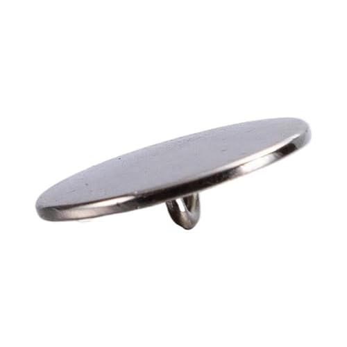 10-30mm runde Metallknöpfe für Mäntel, Anzüge und Hemden, Helles Silber, dünn, 25mm-4Stk von Pgqjfks