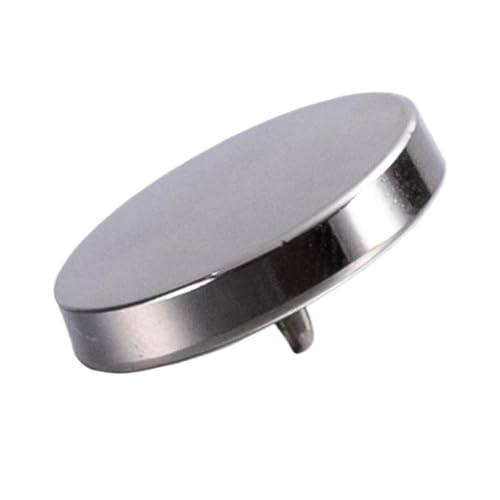10-30mm runde Metallknöpfe für Mäntel, Anzüge und Hemden, Helles Silber-flach, 18mm-8Stk von Pgqjfks