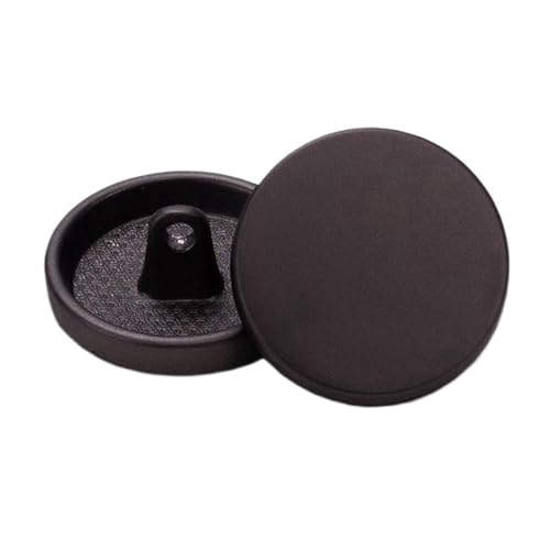 10-30mm runde Metallknöpfe für Mäntel, Anzüge und Hemden, Nebel Schwarz-flach, 20mm – 8 Stück von Pgqjfks