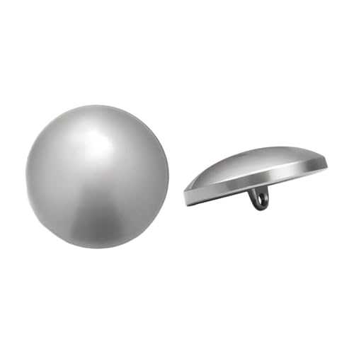 10mm-30mm Metallknöpfe für Kleidung, Nebel Silber-gebogen, 30mm – 4 Stück von Pgqjfks