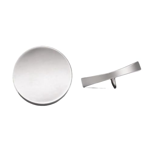 10mm-30mm Metallknöpfe für Kleidung, Nebel Silber-konkav, 15mm-6Stk von Pgqjfks