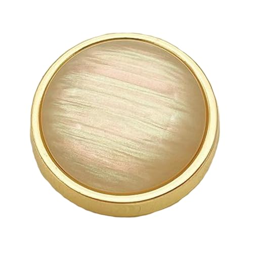 15-28mm große Metallperlenknöpfe für Damenmäntel und -oberteile, Leuchtendes Gold, 25mm-4Stk von Pgqjfks