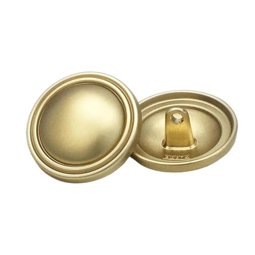 15mm/17,5mm/20mm/22,5mm runde Metallknöpfe für Mäntel, 1 Nebelgold, 20mm-6Stk von Pgqjfks