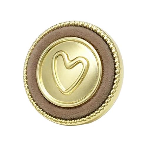 17,5mm/20mm/22,5mm herzförmige Metallknöpfe für Mäntel und Jacken, 2 Goldkaffee, 20mm – 5 Stück von Pgqjfks