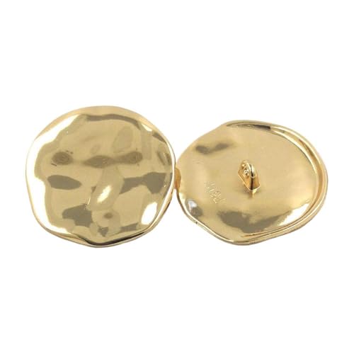 21mm/25mm/30mm Metallknöpfe für Mäntel und Strickjacken, Helles Gold, 30mm-2Stk von Pgqjfks