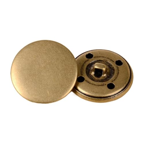 Flache Metallknöpfe 10–30mm für Mäntel, Jeans und Hemden, Antike Bronze, 11mm-20Stk von Pgqjfks
