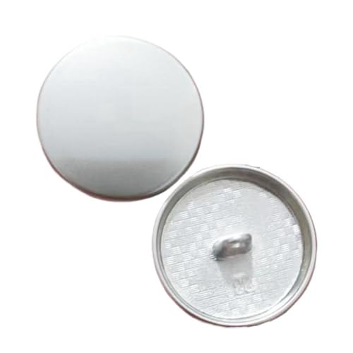 Flache Metallknöpfe für Mäntel, Hemden und Anzüge, 11,5 mm - 30 mm, flach, silberfarben, 12 mm, 6 Stück Flache Metallknöpfe für Mäntel, Hemden und Anzüge, 11,5 mm - 30 mm, flach, silberfarben, 12 mm, 6 Stück von Pgqjfks