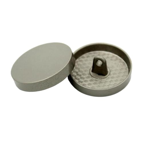 Goldene Metallknöpfe 11,5mm-28mm für Hemden und Jacken, Flache Oberfläche – mattes Silber, 23mm-3Stk von Pgqjfks