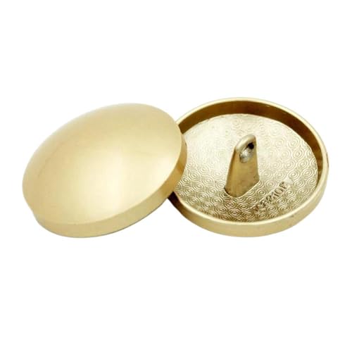 Goldene Metallknöpfe 11,5mm-28mm für Hemden und Jacken, Gebogene Oberfläche – mattes Gold, 12,5mm – 3 Stück von Pgqjfks