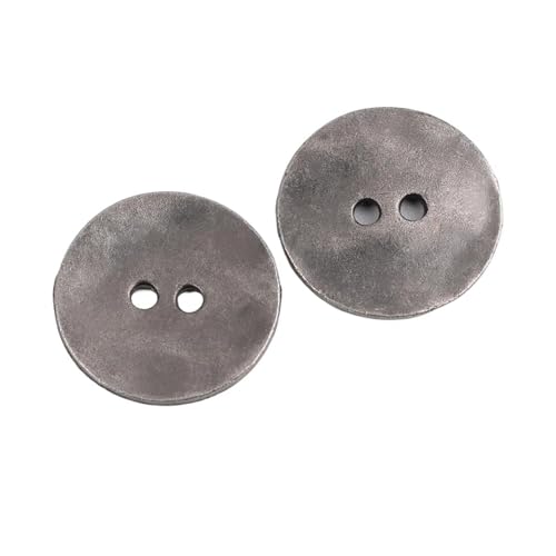 Metallknöpfe 11mm-25mm für Jeans und Pullover, 23 Grau Schwarz, 15mm-6Stk von Pgqjfks