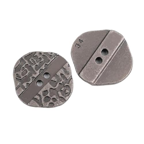 Metallknöpfe 11mm-25mm für Jeans und Pullover, 24 Grau Schwarz, 15mm – 10 Stück von Pgqjfks
