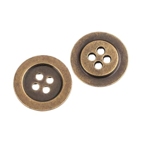 Metallknöpfe 11mm-25mm für Jeans und Pullover, 3 Bronze, 11mm-10Stk von Pgqjfks