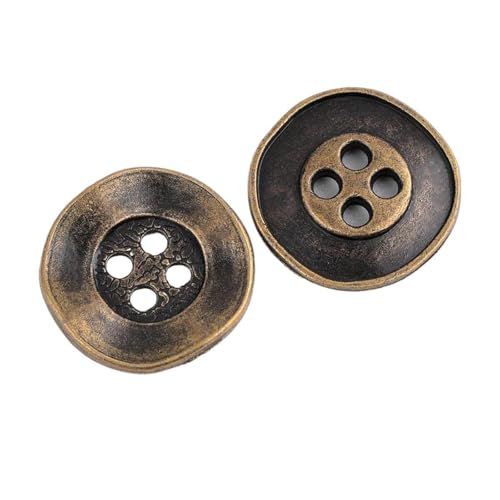 Metallknöpfe 11mm-25mm für Jeans und Pullover, 8 Bronze, 15mm-6Stk von Pgqjfks