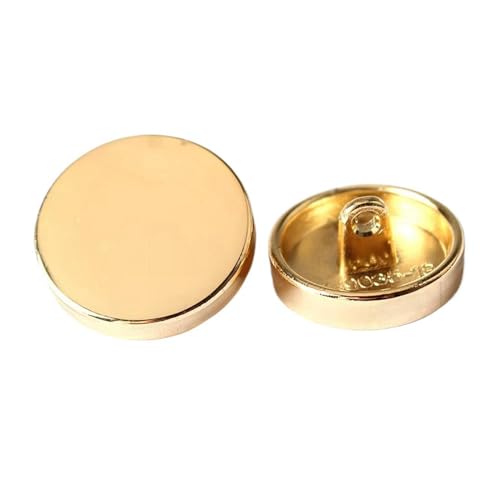 Metallknöpfe, rund, goldene Plane-Pilz-Schnalle, weiblich, 10–27mm, Flaches Gold, 12mm-6Stk Metallknöpfe, rund, goldene Plane-Pilz-Schnalle, weiblich, 10–27mm, Flaches Gold, 12mm-6Stk von Pgqjfks