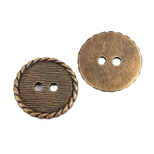 Metallknöpfe 11mm-25mm für Jeans und Pullover, 1 Bronze, 15mm – 10 Stück von Pgqjfks