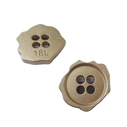 Metallknöpfe für Hemden und Jacken, Mattgold – vier Löcher 3, 9,5x12mm-8Stk Metallknöpfe für Hemden und Jacken, Mattgold – vier Löcher 3, 9,5x12mm-8Stk von Pgqjfks