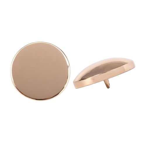 10mm-30mm Metallknöpfe für Kleidung, Helles Gold, gebogen, 28mm-6Stk von Pgqjfks