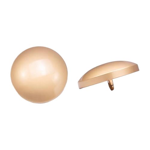 10mm-30mm Metallknöpfe für Kleidung, Nebelgold-gebogen, 18mm-6Stk von Pgqjfks