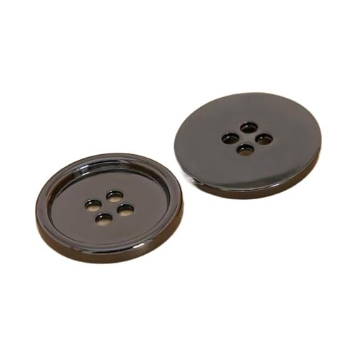 Metallknöpfe für Mäntel, Jacken und Hemden, 10–25mm, Grau Schwarz, 18mm-6Stk von Pgqjfks