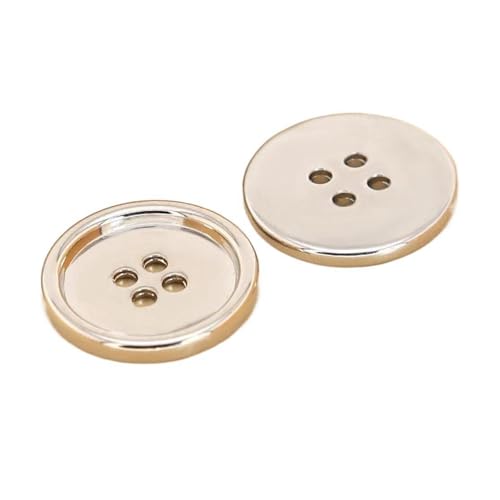 Metallknöpfe für Mäntel, Jacken und Hemden, 10–25mm, Silber, 10mm-6Stk von Pgqjfks