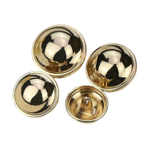 15mm-28mm Metallknöpfe für Mäntel, Pullover und Strickjacken, 2 Helles Gold, 20mm-3Stk von Pgqjfks