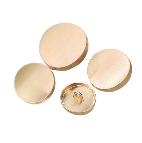 15mm-28mm Metallknöpfe für Mäntel, Pullover und Strickjacken, 4 Nebelgold, 15mm-6Stk von Pgqjfks