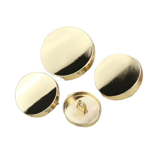 15mm-28mm Metallknöpfe für Mäntel, Pullover und Strickjacken, 5 Helles Gold, 23mm-3Stk von Pgqjfks