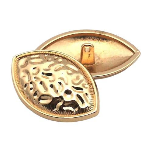 Ovale Metallknöpfe für Kleidung und Mantel, 3 Helles Gold, 40mm-2Stk Ovale Metallknöpfe für Kleidung und Mantel, 3 Helles Gold, 40mm-2Stk von Pgqjfks