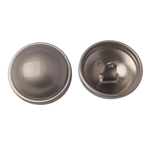 Pilzknöpfe aus Metall in Gold und Silber, 15mm/18mm/23mm/25mm/20mm, Silber, 23mm-2Stk von Pgqjfks