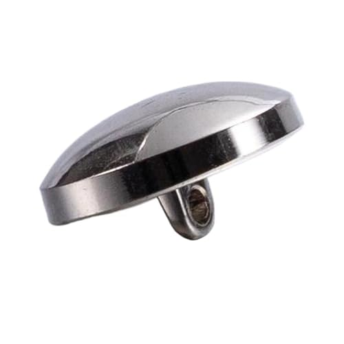 10-30mm runde Metallknöpfe für Mäntel, Anzüge und Hemden, Helles Silber, gebogen, 20mm – 4 Stück von Pgqjfks
