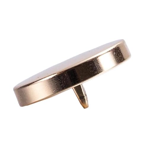 10-30mm runde Metallknöpfe für Mäntel, Anzüge und Hemden, Helles Gold-flach, 20mm – 8 Stück von Pgqjfks
