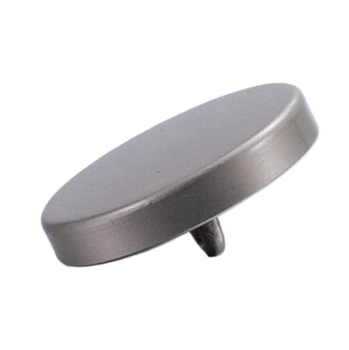 10-30mm runde Metallknöpfe für Mäntel, Anzüge und Hemden, Nebel Silber-flach, 10mm-3Stk von Pgqjfks