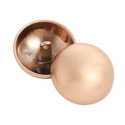 Runde Pilzknöpfe aus Metall für Mäntel, 10–28mm, Nebelgold, 12,5mm – 6 Stück von Pgqjfks