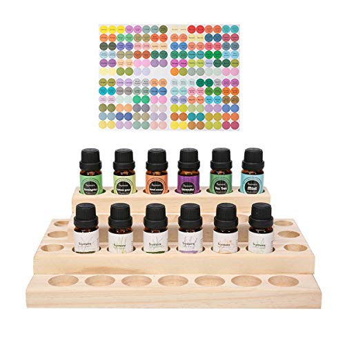PhantomSky 30 Löcher Holz Organizer Aromatherapie Geschenk-Box Halter Ätherische Öle Flaschen Aufbewahrung Display Regal - Geeignet für Nagellack, Duftöle, Ätherisches Öl, Stain und Lippenstift PhantomSky 30 Löcher Holz Organizer Aromatherapie Geschenk-Box Halter Ätherische Öle Flaschen Aufbewahrung Display Regal - Geeignet für Nagellack, Duftöle, Ätherisches Öl, Stain und Lippenstift von PhantomSky