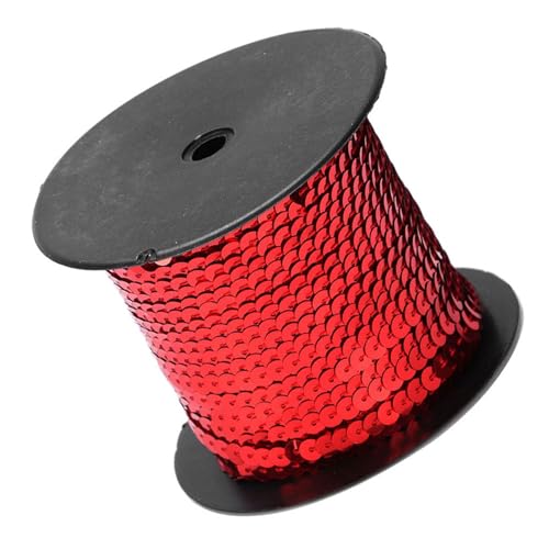 1 Rolle Pailletten, Rolle mit 100 Yards Band für Kunsthandwerk für DIY-Projekte, Verzierungen, Kostümzubehör, optional Gold/Silber/Rot, Nähen Handwerk DIY - für (#3) von Phefop