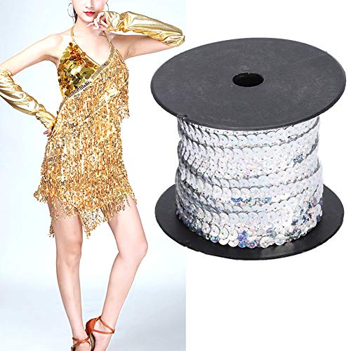 1 Rolle Pailletten-String, 100 Yards Ribbon Roll for Crafts DIY Projekte, Verschönerung, Kostümzubehör, Gold/Silber/Rot optional, Nähen, Basteln, für Ihr Handwerk und (#9) von Phefop